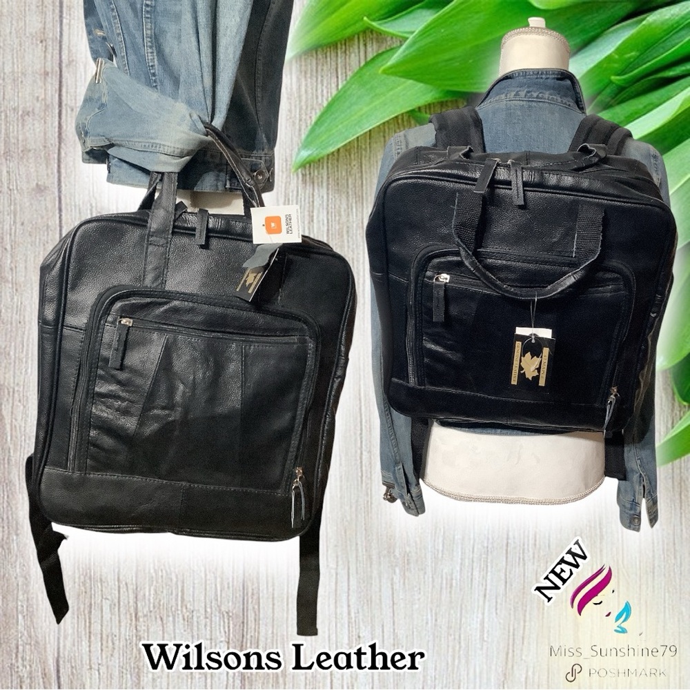 Wilsons Leather NEW - business career backpack or carry office - genuine leather